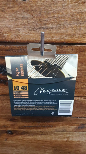 Cuerdas Guitarra Acústica Magma 010 Electroacústica Ga120