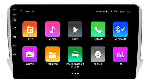 Multimidia Peugeot 208 14/18 9p Android Auto Carplay 32gb