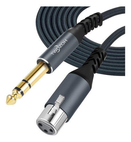 Cable Xlr Hembra Corto Trs De 1/4 De Pulgada 1ft, Cable...