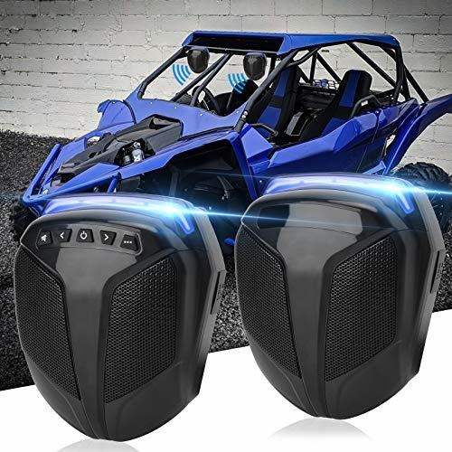 1 Par 4  Motocicleta Bluetooth Altavoz Luz Led Todo Uno