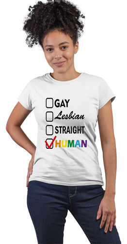 Blusa Orgullo Pride Gay Lgbt+ Human Poliester Mujer/ Niña