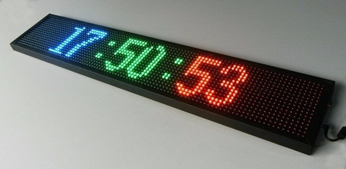 Letrero Led Programable Rgb Mas Logo 130 X 40 Cms De Alto