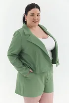 Comprar Blazer Corto Con Pinzas - Talle Grande Especial