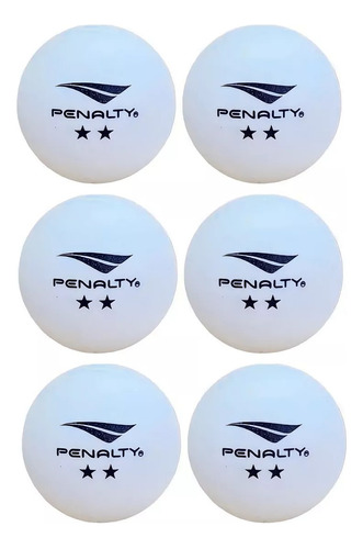 Bolas Tênis De Mesa Penalty Kit 6 Unid. 2 Estrelas 40mm