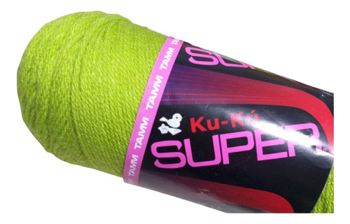 Estambre Ku-ku Super Tubo De 200 Gramos Color Verde perico