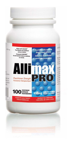 Allimax Pro 450mg 100 Vegicaps. Suplemento De Ajo De Allicin