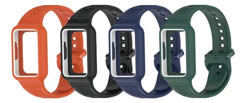 4 Correas+fundas For Samsung Galaxy Watch Fit 3 Color Silic