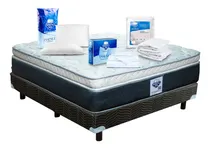 Comprar Colchón Queen Size Spring Air Gibson + Box + 3 Blancos Sp Color Blanco