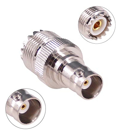 Pack De 2 Adaptadores Bnc F A Uhf F So-239 Conectores Rf