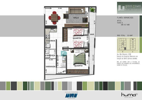 Imagem 9 de 30 de Apartamento 2 Quartos, 1 Vaga De Garagem - Quintas Das Avenidas - Juiz De Fora - Ap0423