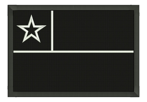 715 Bandera Negra De Chile Parche Bordado