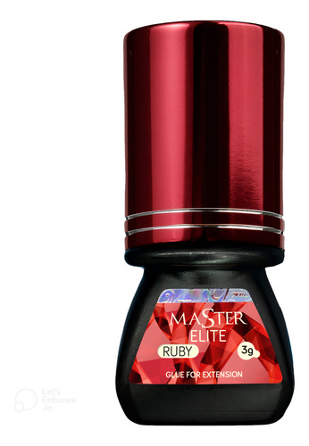 Adhesivo para extensiones de pestañas Elite Master Hs Ruby, 3 ml, color negro