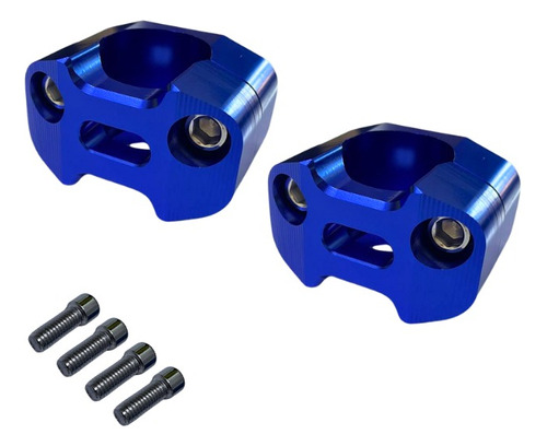 Elevador De Manubrio Aluminio Azul Universal Para Motos 