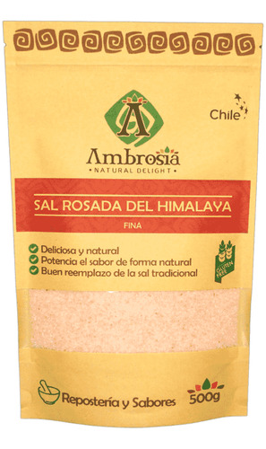 Ambrosia Sal Rosada Del Himalaya Pocket Sin Gluten 250 G