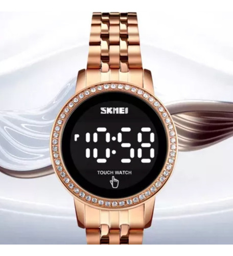 Reloj Electrónico Led Digital Mujer Skmei 1669 Correa Acero