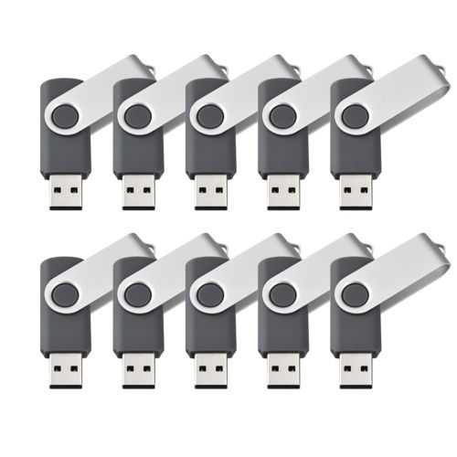 Paquete De 10 1 Gb Usb 2.0 Flash Pen Drive Metal Palo Unidad