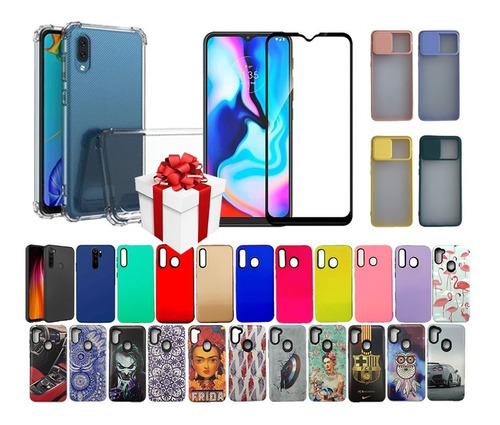 Case Protector Samsung A02 + Vidrio 10d Estuche Funda