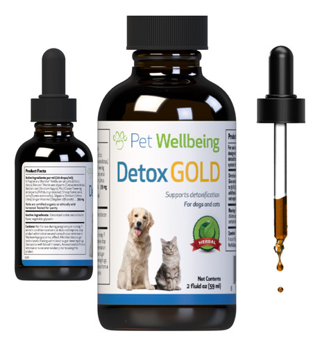 Pet Wellbeing Detox Gold Para Gatos - Formulado Por Veterina