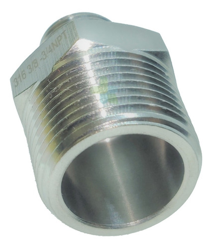 Reducción Tipo Niple De 3/4 A 3/8 Acero Inoxidable