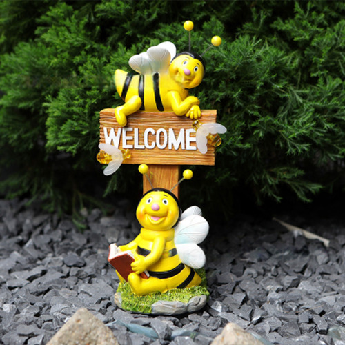 Lámpara Solar S Night Light Bee Welcome Para Decoración De J