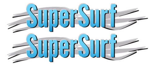 Kit Emblemas Super Surf Azul/cinza 2003/2008 - Genérico