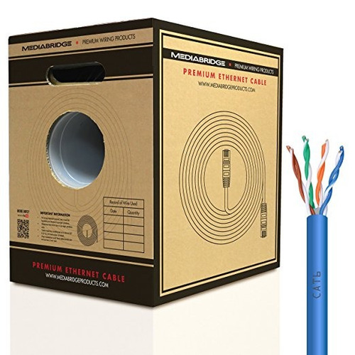 Mediabridge De Cobre Puro De Cat6 Cable (500 Pies, Azul) - 1