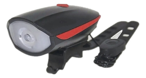 Luz Led Frontal Para Bicicleta Recargable De 250 Lumens Color Rojo