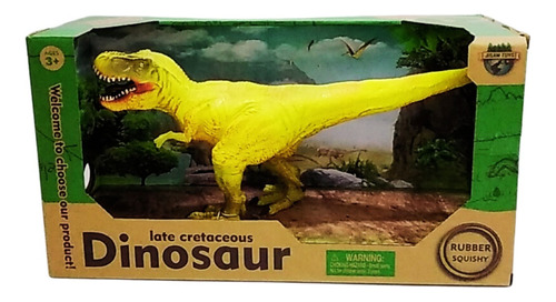 Dinosaurio Figura Soft 26cm T-rex Amarillo Jurassic Colec Ed