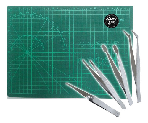 Base De Corte A4 Cutter 4 Pinzas Y Decalfix Para Maquetas