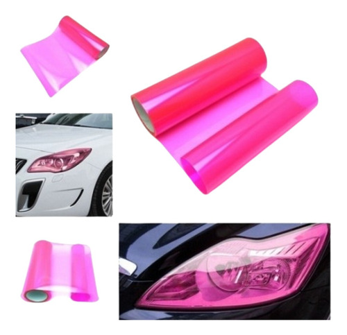 Vinilo Para Faros Rosado Calcos Tuning