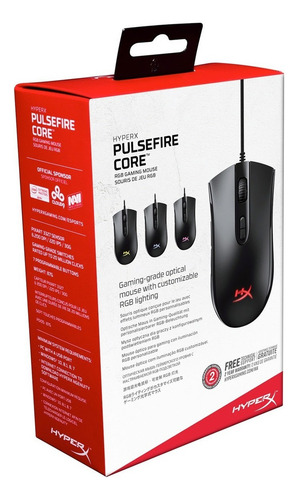 Mouse Gamer Hyperx Pulsefire Core Negro 6200 Dpi