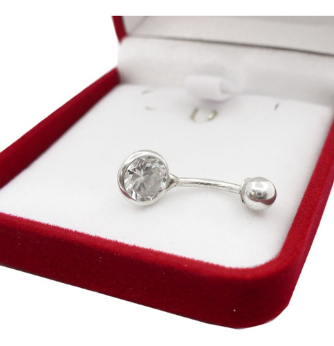 Piercing Ombligo Plata 925 Con Piedra Aro Para El Cuerpo