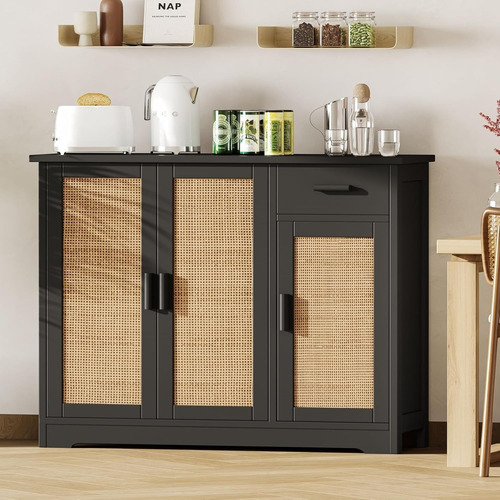 Armario De Almacenamiento De Cocina, Aparador Buffet Con Pue