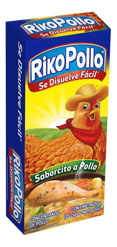 4 Pza Caldo De Pollo Riko Pollo En Cubo 20 Piezas