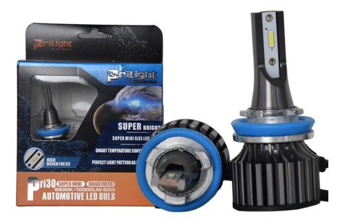 Lampara Auto Luces Cree Led H8 Pri30 50w 10000lm Kit X2