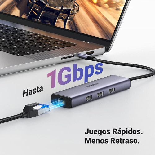 Docking Revodok 6 En 1 Hub Tipo C Usb 100w Hdmi Rj45 Ugreen