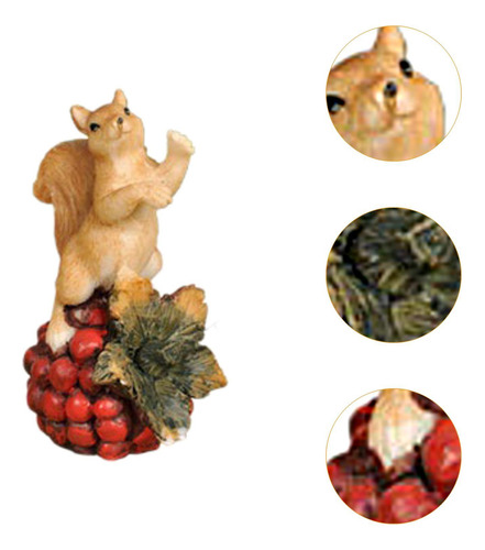 Figura De Ardilla De Resina Con Forma De Ardilla De Jardín C