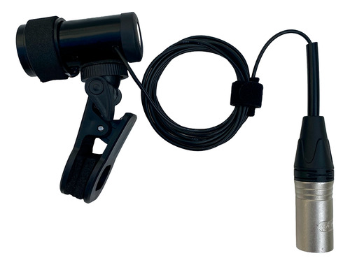 Microfone Phantom Power Percussão Pandeiro Tantan Cuíca Pro Cor Preto