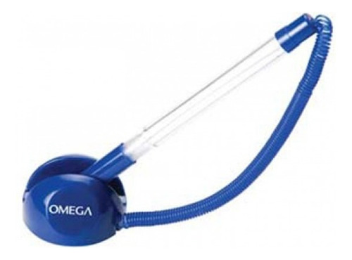 Lapicera Omega Base Adhesiva Para Mostrador X 6 Tinta Azul Exterior Azul