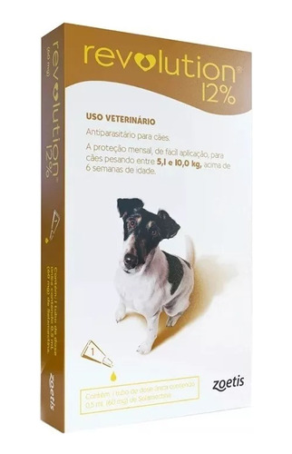 Revolution 12% Cães De 5 A 10 Kg Zoetis Original 