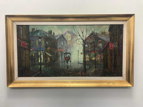 Cuadro Antiguo Al Óleo Sobre Tela Firmado S. Huertas (Usado)