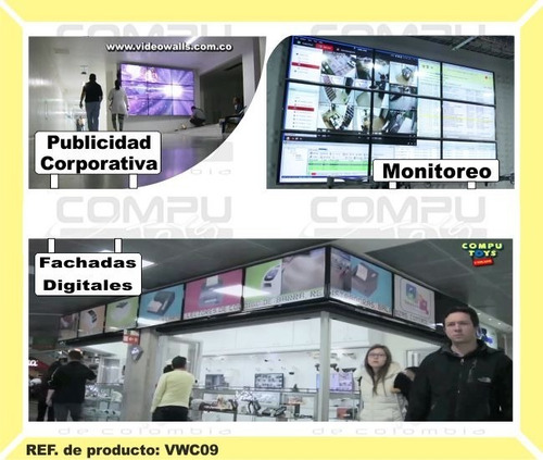 Matriz Videowall 9 Pantallas 3x3 Ref: Vwc09 Computoys Sas