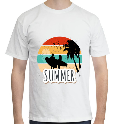 Playera Diseño De Surf Pareja - Verano - Playa