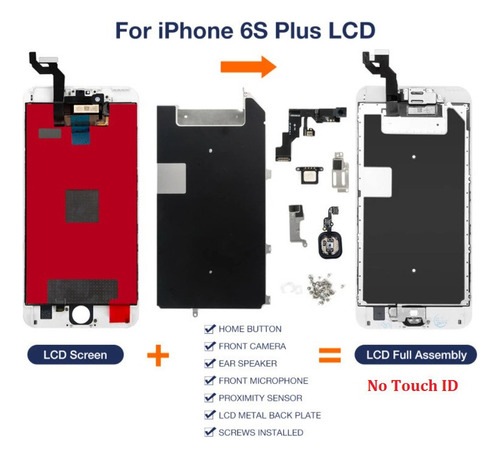 Wol A Pantalla Lcd For iPhone 6s Plus Cámara Con Botón De