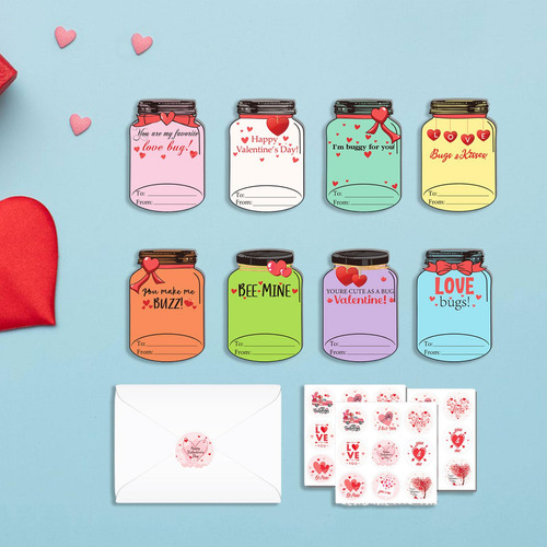 24 Tarjetas De Valentín Tarjetas De Valentín Con Sobre