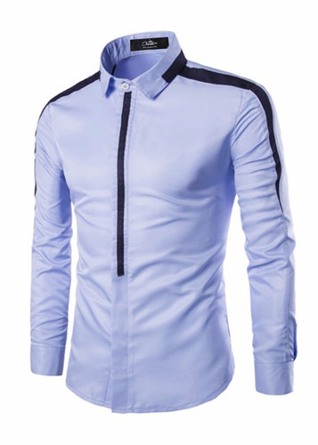 Camisa Slim Fit Lcc68 Sky  Marca La Chaqueteria 