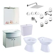 Comprar Juego Baño Completo Griferías Sanitarios A Codo Roca Duchon