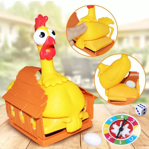 Poeding galinha gritando ovo crianças engraçado jogo brinquedos czay galinha  plataforma giratória sorte brinquedo de frango