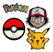Comprar Parche Bordado Pokemon Pikachu Pokebola Ash X Unidad Adr