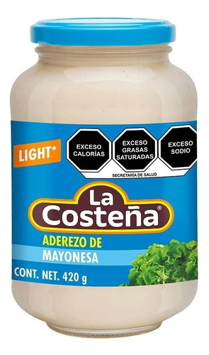 2 Pza Aderezo De Mayonesa La Costeña Light 420 G